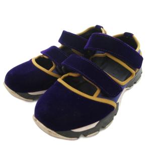 Bimba ベルクロ スニーカー サンダル ベロア サテン 36 紫 パープル /UO