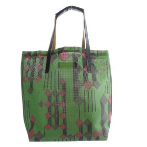 MARNI トートバッグ ショルダーバッグ レザーハンドル グリーン /YO11