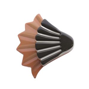 モチーフブローチ 茶色 ブラウン オレンジ /SR11