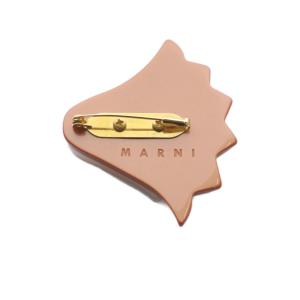 MARNI モチーフブローチ 茶色 ブラウン オレンジ /SR11
