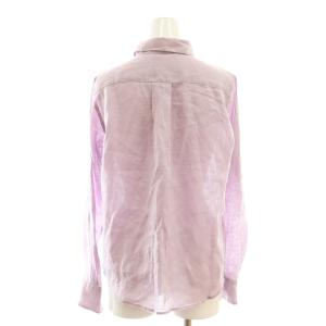 NOBLE 80リネンシャツ 長袖 38 ラベンダー /HK OS SH