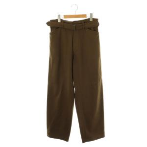 フェルトンベルテッドワイドパンツ ボタンフライ 1 カーキブラウン /DO OS SH