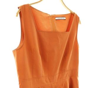 FOXEY NEW YORK 23年 43744 ドレス リリーク ワンピース 42 テラコッタオレンジ /ES OS S