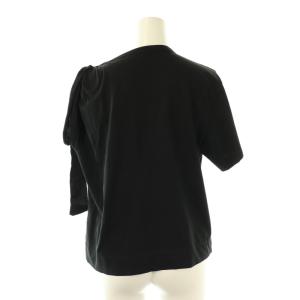 DRIES VAN NOTEN グログランリボンカットソー アシンメトリー XS ブラック