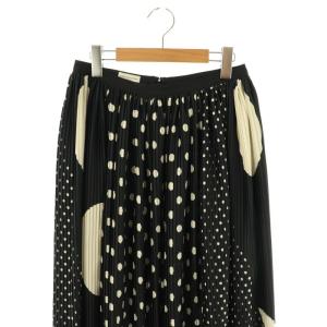 DRIES VAN NOTEN Sihame Mixed Dot Pleated スカート 34 ブラック
