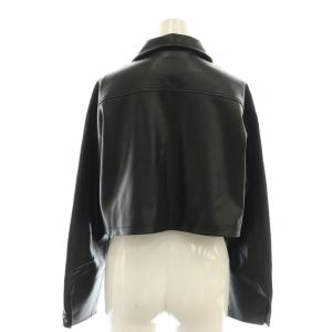 MACPHEE 24AW レザーライクショートジャケット 36 ブラック /DO OS