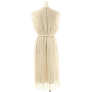BALLSEY ランダムプリーツ フレンチスリーブワンピース 36 ライトベージュ /ES OS