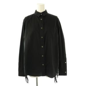 sacai バックレース シャツ スタンドカラー 長袖 1 黒 ブラック /AT OS