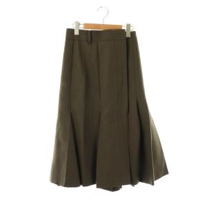 Chalk Stripe Skirt スカート ロング 0 カーキ ブラック 22-06331 /DO