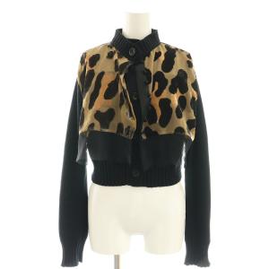 Leopard Knit Cardigan 1 ブラウン ブラック 22-06135