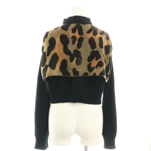 sacai Leopard Knit Cardigan 1 ブラウン ブラック 22-06135