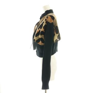 sacai Leopard Knit Cardigan 1 ブラウン ブラック 22-06135
