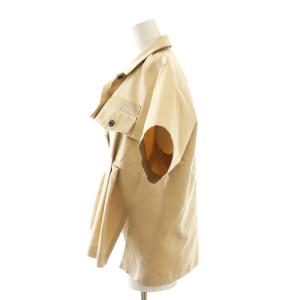sacai SATIN SHIRT ブラウス 半袖 1 ベージュ 22-06116 /HK OS