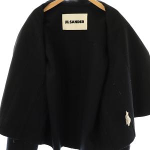 JIL SANDER ウールショートコート 32 ネイビー