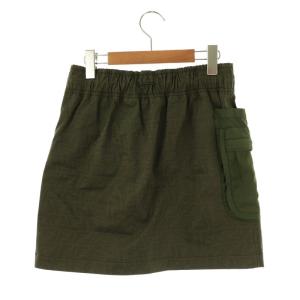 FENDI ズッカ柄スカート ミニ 台形 38 カーキ チャコールグレー /DO OS