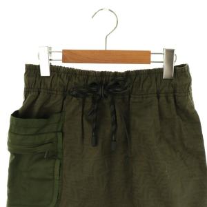 FENDI ズッカ柄スカート ミニ 台形 38 カーキ チャコールグレー /DO OS