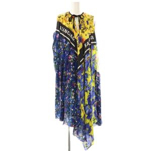 総柄ロゴ プリーツ ワンピース 34 マルチカラー 556249