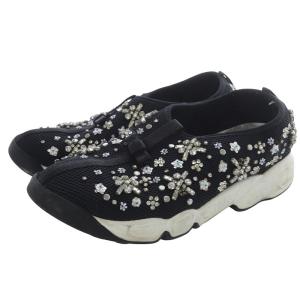 Dior フュージョン スリッポン スニーカー 24cm 黒 ブラック /SR18