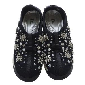 Dior フュージョン スリッポン スニーカー 24cm 黒 ブラック /SR18