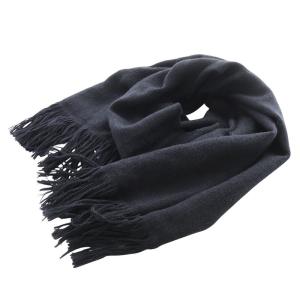 ウール マフラー フリンジ ストール グレー /SR47 OH