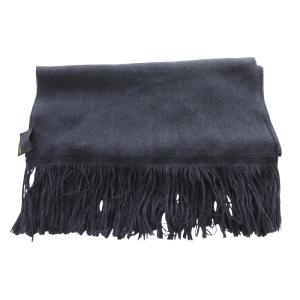 FENDI ウール マフラー フリンジ ストール グレー /SR47 OH