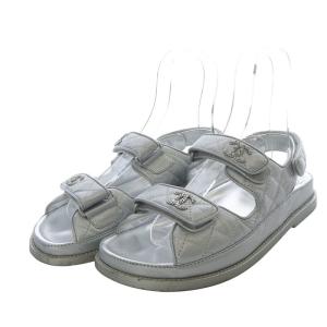 21C G35927 19 サンダル マトラッセ ココマーク 37C シルバーカラー