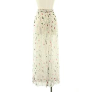 ISABEL MARANT ETOILE シルク総柄ラップスカート シアー 34 ホワイト マルチカラー /ES OS