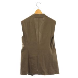 BEIGE テーラードノースリーブジャケット ジレ 4 茶 ブラウン /SS OS