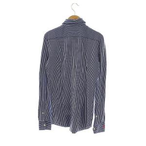POLO RALPH LAUREN ニットドレスシャツ ストライプ S ネイビー ホワイト /ES OS
