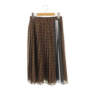 総ロゴプリーツスカート IT36 ブラウン