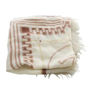 CHANEL ココマーク ウールモヘヤ混 正方形 ストール  ベージュ /SR1 OH