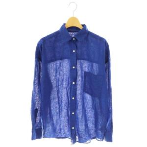コットンリネンシャツ S ロイヤルブルー /MI OS