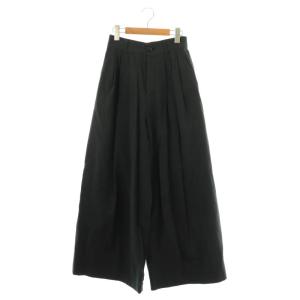 ウェザータックワイドパンツ リネン混 F ネイビー /ES OS
