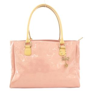 カメリア ハンドバッグ トート 肩掛け 花柄 エナメル ピンク /GV