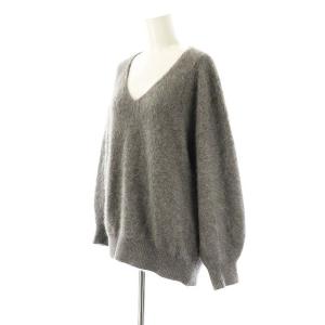 Loungedress GALLARDAGALANTE 23AW FURカシミヤVニット セーター 長袖 F グレー /HK OS SH