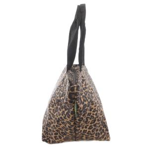 Hervé Chapelier トート バッグ レオパード柄 舟型 茶 ブラウン /AE SH