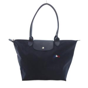 ル プリアージュ トレパリ トートバッグ トリコロール刺繍 L 紺 ネイビー /UO SH