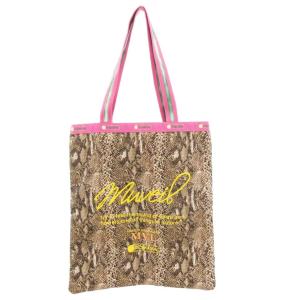 美品 ×ミュベール MUVEIL  エメラルドトート Emerald Tote ハンドバッグ 肩掛け パイソン柄