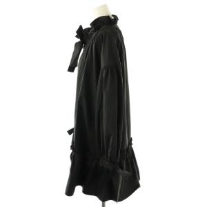 Grace Class タフタフリルオーバーシャツ 長袖 36 黒 ブラック /AT OS SH