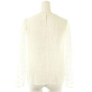 GRACE CONTINENTAL ギャザー袖刺繍トップ ブラウス 長袖 38 白 ホワイト /AT OS SH