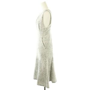 CELFORD ツイードジャンパードレス ジャンスカ ワンピース ミモレ ロング 32 白 ホワイト 黒 ブラック /AT