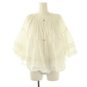 ボリューム ギャザーブラウス ホワイト /ES OS