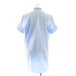 YOKO CHAN YOKOCHAN フリル スタンドカラー ブラウス チュニック F サックスブルー /MI OS