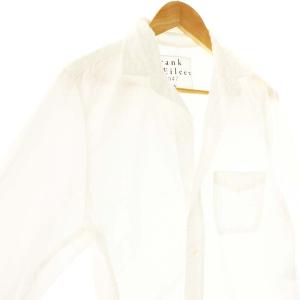 Frank&Eileen フランクアンドアイリーン SILVIO コットンシャツ 長袖 オープンカラー S 白 ホワイト /AT OS