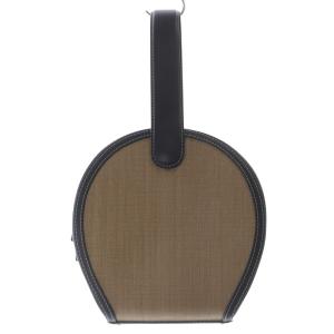 VASIC Link ラフィア ハンドバッグ 切替 黒 ブラック ベージュ /SR48