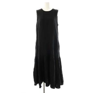 レーヨンリネンティアードワンピース ロング ノースリーブ 38 ブラック /HK OS