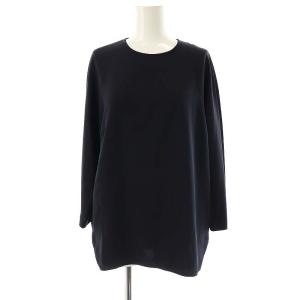 EDEN クルーネック ブラウス 長袖 プルオーバー 濃紺 /NR OS