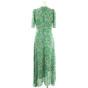 FRAY I.D ヴィスコースフラワープリントワンピース 半袖 ロング 0 緑 /NR OS
