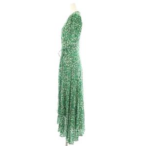 FRAY I.D ヴィスコースフラワープリントワンピース 半袖 ロング 0 緑 /NR OS