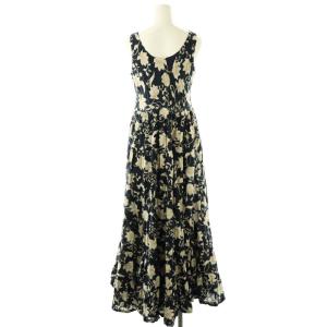 MARIHA タトラス別注 草原の虹のドレス ワンピース 38 ネイビー ベージュ